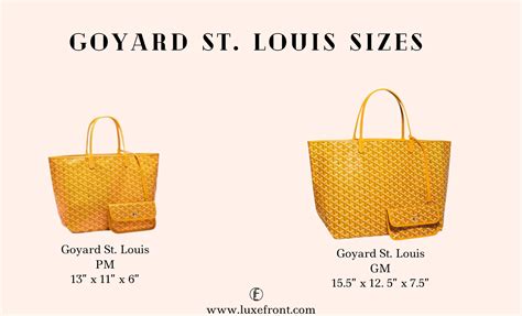 goyard bag sizes|goyard tote bag size comparison.